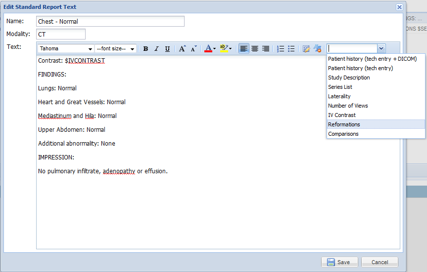 The OnePacs System > Standard Texts > createstandardtext.png